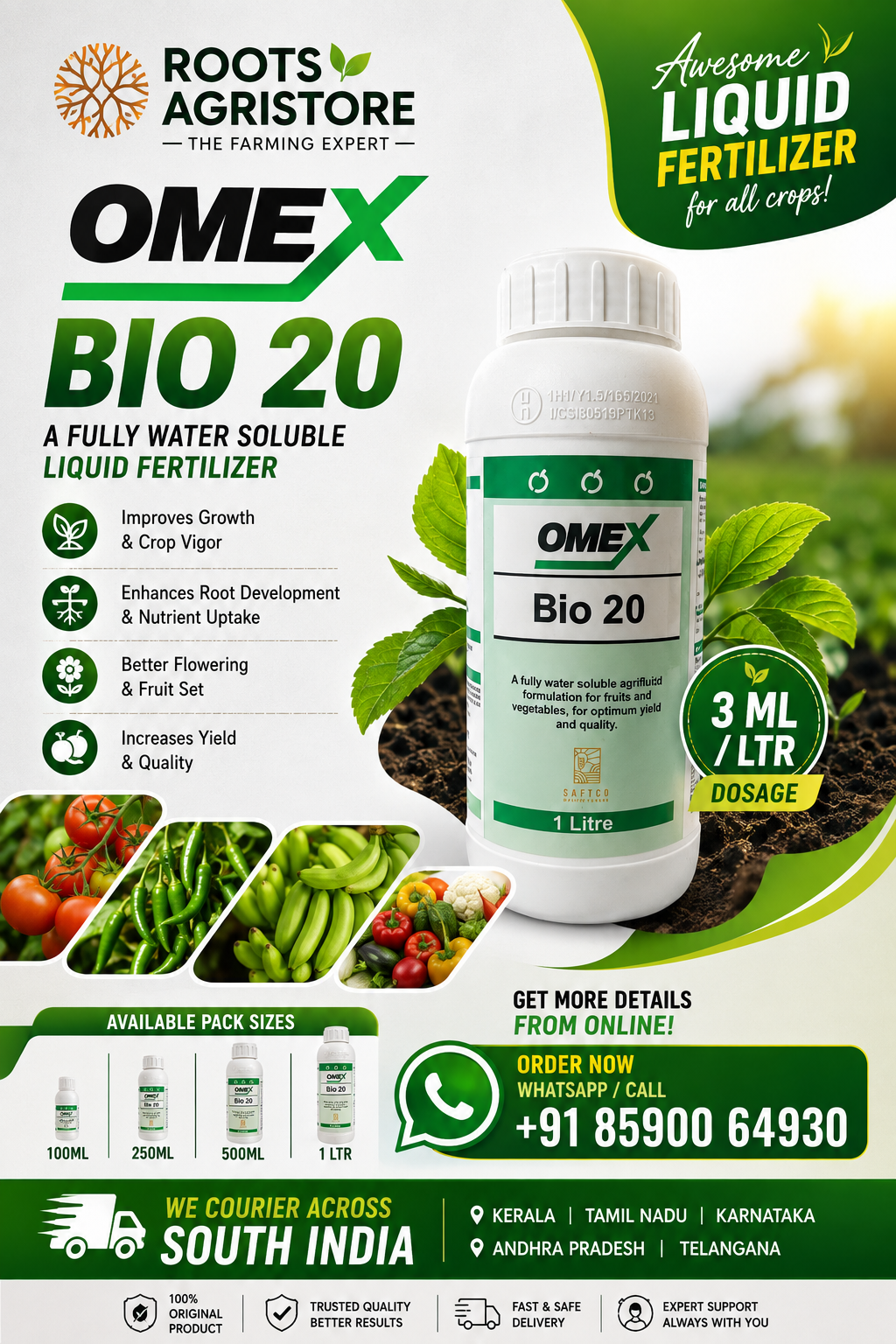 Omex Bio 20 Liquid Foliar Fertilizer